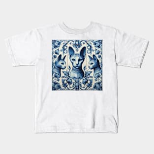 Delft Tile With Sphinx Cat No.3 Kids T-Shirt